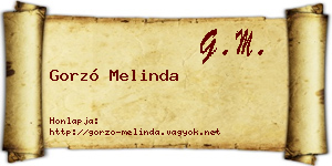 Gorzó Melinda névjegykártya